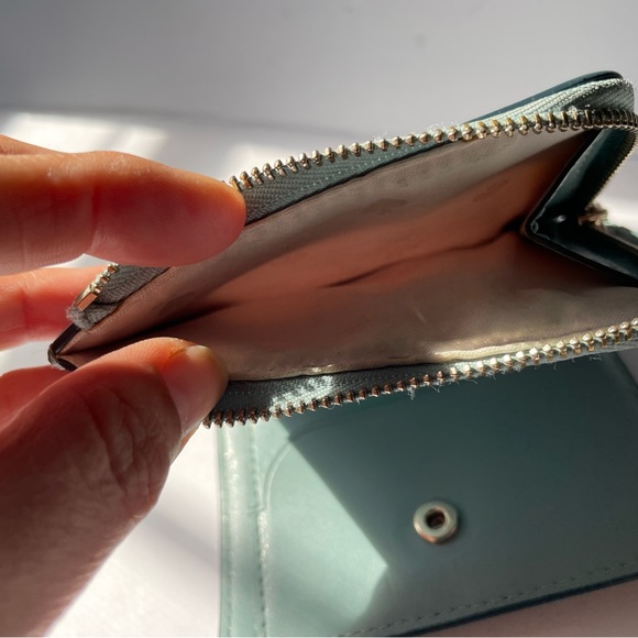 Kate Spade Cameron Small L-zip Bifold Wallet Blue Dawn Leather - Picture 5 of 16